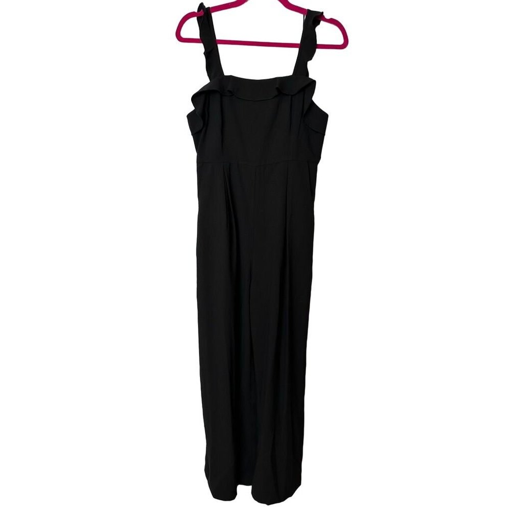 Pink Lily Jumpsuit Women Medium Sleeveless Ruffle Square Neck Line Neutral